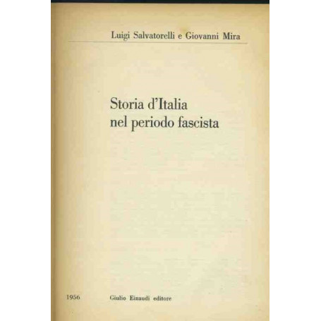 Storia d' Italia nel periodo fascista