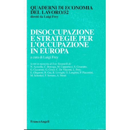 Disoccupazione e strategie per l'occupazione in Europa
