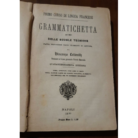 Grammatichetta ad uso delle scuole tecniche
