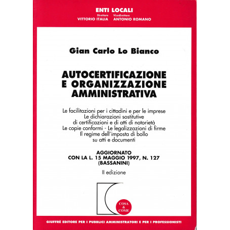 Autocertificazione e organizzazione amministrativa