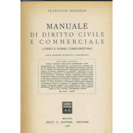 Manuale di diritto civile e commerciale. Vol. 5