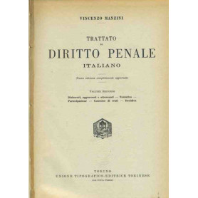 Trattato di diritto penale italiano. Volume secondo