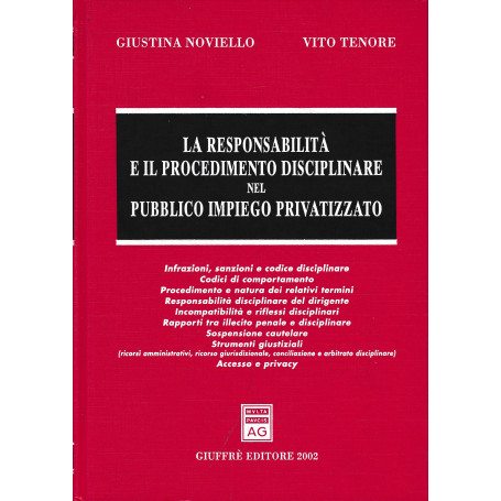 La responsabilità e il procedimento disciplinare nel pubblico impiego privatizzato